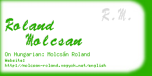 roland molcsan business card