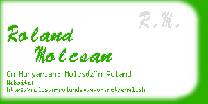 roland molcsan business card